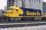 ATSF 2721, EMD GP30, Fresh Paint, seen here in consist at the IHBs Blue Island Yard